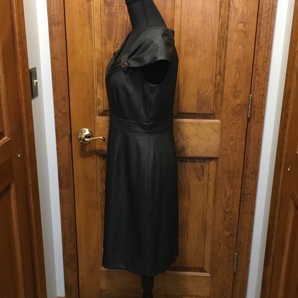 Tahari Petite Sleeveless Dress, Gray, 8P NWOT - Picture 4 of 8